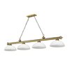 Z-Lite Cordon 4 Light Billiard, Rubbed Brass & Matte Opal 2306-4RB-DMO14